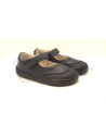 Zapato colegial respetuoso Piruflex para niña en color negro o azul marino con calado