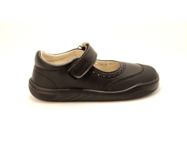 Zapato colegial respetuoso Piruflex para niña en color negro o azul marino con calado