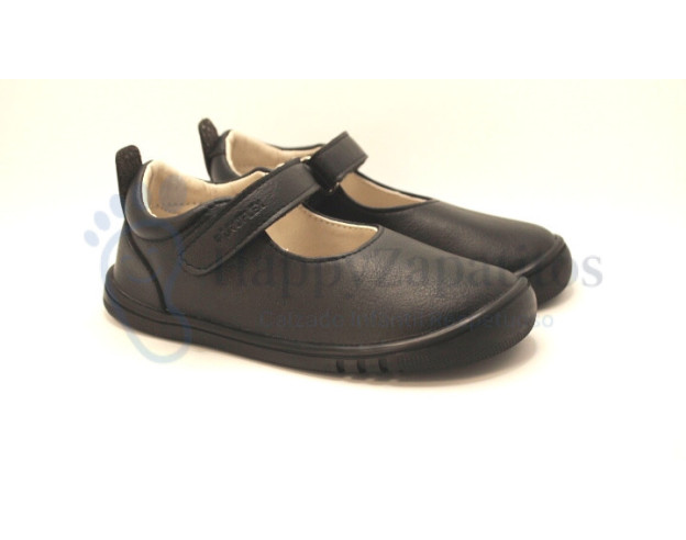 Zapato colegial respetuoso Piruflex para niña en color negro o azul marino