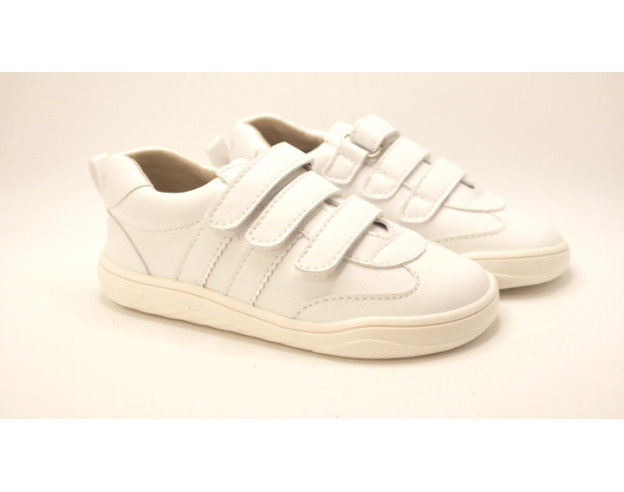 Zapatilla deportiva colegial Piruflex para niño | niña | unisex en color blanco, negro y azul marino