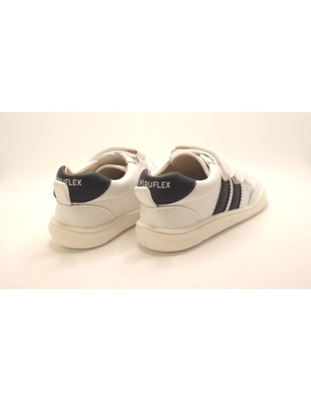 Zapatilla deportiva colegial Piruflex para niño | niña | unisex en color blanco, negro y azul marino