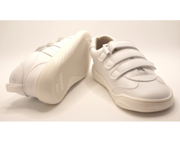 Zapatilla deportiva colegial Piruflex para niño | niña | unisex en color blanco, negro y azul marino