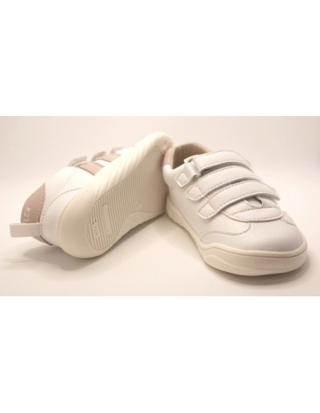 Zapatilla deportiva colegial Piruflex para niño | niña | unisex en color blanco, negro y azul marino