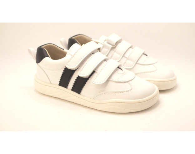 Zapatilla deportiva colegial Piruflex para niño | niña | unisex en color blanco, negro y azul marino